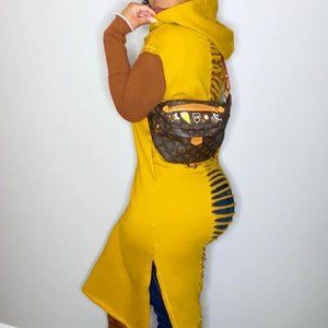 NWOT Hooded Dress with Back Out